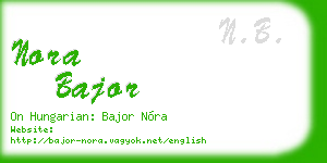 nora bajor business card